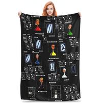 Cluedo rep Blankets Soft Warm Flannel Throw Blanket Plush for Bed Living room Picnic Travel Home Couch Size: 75*100cm, Weight: 230 GSM