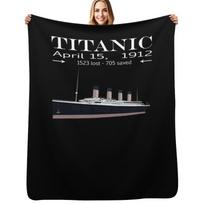Titanic Sinking Vintage Cruise Ship Atlantic Ocean Voyage Throw Blanket Compact Warm Blanket for Car Road Trip Size: 75*100cm, Weight: 230 GSM