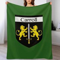 Clan Carroll family crest (small) Throw Blanket Warm Flannel Blanket for Couch Chair Bedroom Size: 75*100cm, Weight: 230 GSM