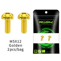 2pcs Screw Bicycle Water Bottle Cage Bolts Bicycle Water Bottle Fixed Screws  Road Bicycle gold-A