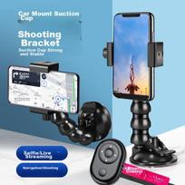 Car Phone Suction Cup Mount, Live Streaming And Photography Bracket, Car-Mounted Shooting Device for Driving, In-Car Glass Mounting
