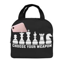 Chess Choose Your Support Lunch Bags Insulated Bento Box Lunch Tote Leakproof Picnic Bags Thermal Bag for Woman Girl School One Size