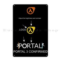 Portal Metal Plaque Poster Decoration Party Garage Wall Cave Customized Tin Sign Poster 20X30CM