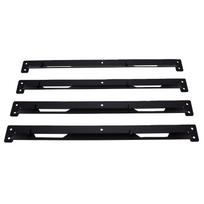 4pcs Toolboxes Metal Mounting Brackets Fit for Toughbuilt Stacktech Garage Toolbox Support Holder Black Large 52x5cm