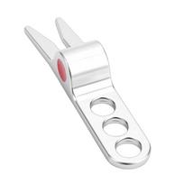 Zinc Alloy Divot Pivot Tool Putting Green Fork Soccer Turf Repair Equipment Accessories Silver sidabras