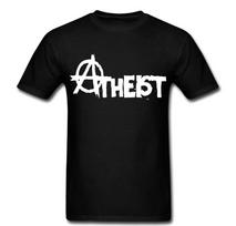 Ateistas be dievo be religijos revoliucija anarchija anarchistinis simbolis maištas Marškinėliai S black