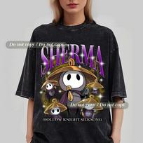 Vintage Wash Sherma Hollow Knight Shirt Gaming Shirt Gothic Artwork Never Lose Hope Shirt Hornet Shirt M