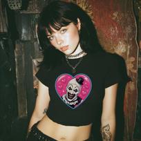 Terrifier Art The Clown Baby Tee, Coquette Horror Shirt, Cute Creepy Pink Goth Graphic Tee 2XL