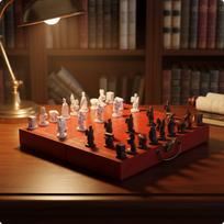 Terracotta Fighter Chess Set Souvenir Gift 3D Chinese Travel Friendly for Tourists