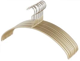 MAWA Human Body Shape 110563 Non-Slip Hangers, Hangers, 10-Pack, Gold, auksas