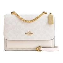 Coach Klare 22 Logo Color Block Design Signature Coated Canvas Crossbody Shoulder Bag Small Women Bags White Beige CAL29-IMXU5 Basic Set (Bag+Dust Bag) white