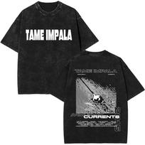 benber Washed Vintage Tame Impala Graphic Print Tshirts Oversized Street Yk Mens  Pop Rock Tshirt Men Women Fashion Retro T Shirt S