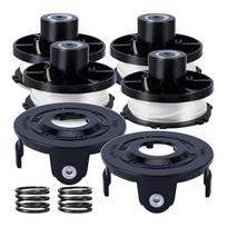 DUR181 Grass Trimmer Spools 1.6mm x 6m Nylon 4 Spools 2 Covers 2 Springs