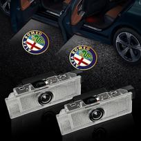 For Alfa Romeo 147 159 156 Giulietta Giulia Mito Spider Alpha Nheadrest 2Pcs Led Car Door Logo Emblem Welcome Light