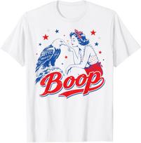 Funny Hand Boop Nose Girl Eagle Funny Patriotic 4th of July T-Shirt M