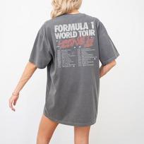 2026 Formula 1 F1 World Tour Vintage Style Unisex T-shirt chacoal AN66889 S
