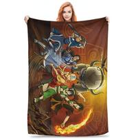 The Last Paintbender Team Avatar Ultimate Blankets Soft Flannel Throw Blanket Plush for Bed Living room Picnic Travel Home Couch Size: 75*100cm, Weight: 230 GSM