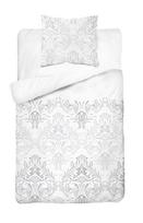 Satin bedding 140x200 ornament mosaic ash gray