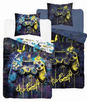 Glow-in-the-dark bedding 140x200 gamer pad for console gaming