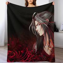 Wei Ying a Yiling Laozu / Mo dao Zu Shi MDZS Throw Blanket No Pilling Soft Warm Blanket for Bed Size: 75*100cm, Weight: 230 GSM