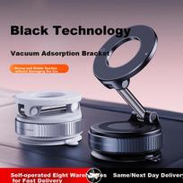 Dijialun Vacuum Suction Magnetic Car Phone Holder, Foldable Rotating Car Interior Navigation Desktop Phone Stand for Lazy People