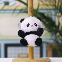 Panda Plush Keychain With Pp Cotton Filling For Gift And Bag Decoration