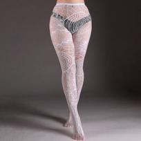 Black Sexy Girls Fishnet Stockings Lace Stockings Jacquard Hollow Gothic Punk Lolita Pantyhose Hollowed Thin Punk Retro Stocking One Size