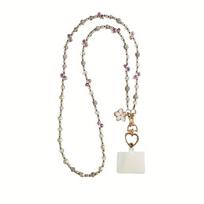 Long-style Beaded Crossbody Phone Chain Anti Loss Phone Neck Straps  Phone Case Accessories phone chain