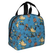 Funny Dog Man Manga  Lunch Bag Men Women Cartoon Thermal Cooler Insulated Lunch Boxes for School One Size