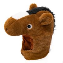 Minkšta arklio galvos kepurė Nuotraukų rekvizitas Šilta ir stora Gyvūno kostiumo galvos apdangalas Suaugusiems, paaugliams, Brown Plush Horse brown