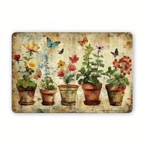 Garden of Life Vintage metal tin plate, interior and exterior decoration hanging paintings, wall room home bedroom office 20X30CM