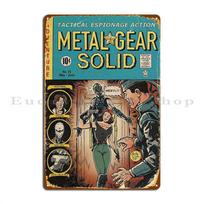 Metal Gear Solid Fan Art Comic Cover Markscicluna Metal Sign Poster Bar Cinema Designs Funny Cinema Tin Sign Poster 20X30CM