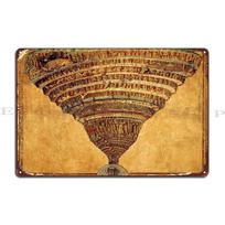 Sandro Botticelli Inferno Metal Sign Plaques Printing Wall Cave Kitchen Customize Cinema Tin Sign Poster 20X30CM