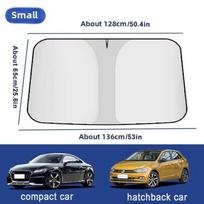 Anti-UV Auto Front Window SunShade Reflective Car Sun Visor Cover  Auto Accessories Silver S