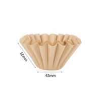 50PCS Coffee Filters Paper Drip Type Hand Brew Coffee Wood Pulp Filter Drip Paper Ripple Type Origami Cake Bowl Type Filter Cup