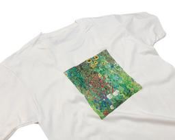 Gustav Klimt T-Shirt Flower Garden Bright Floral Vintage Art Print Top 2XL