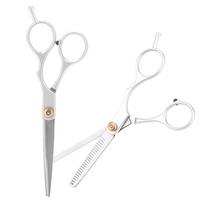 Professional Hair Cutting Thining Scissors Set Salon Barber Hairdressing Shear raudona