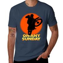 On Any Sunday Classic Motorcycle Motocross Enduro Movie Tshirt Trendy Print Short Sleeve Tshirt S