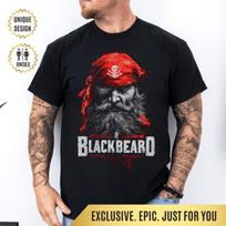 Blackbeard T-Shirt Gift for Pirate Fans, Nautical Outlaw Shirt, Historic Pirate Shirt, Edward Teach Shirt, Grunge Design, Famous Pirate Tee 2XL