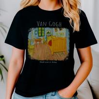 Bedroom in Arles by Vincent van Gogh Shirt Fine Art Famous Painting T-Shirt Perfect Gift for Art Lovers, Unique Clothing Bohemian Style Tee L