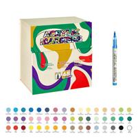 Liquid Acrylic Paint Pen Multipurpose Brush Tip-48 Colors/Box