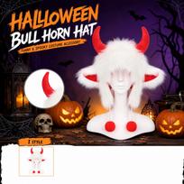 Unisex Adult Black Cow Hat Halloween Costume Headpiece for Funny Party One Size