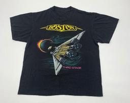 Vtg Boston Band Third Stage Tour Cotton Black T Shirt For Men All Size UR104 XXXXL