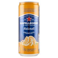 Gazuotas gėrimas „Aranciata“ natūralus apelsinų skonio skardinė 330ml - san pellegrino