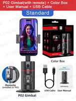 For P02 360 Rotation Gimbal Stabilizer, Follow-up Selfie Desktop Face Tracking Gimbal for Tiktok Smartphone Live,with Remote Shutter P02 Gimbal