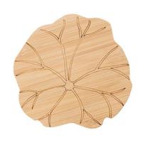 Creative Lotus Gėlių gėrimų padėkliukai Mediniai apvalūs puodelio kilimėlis Stalo kilimėlis Arbatos puodelis Kavos padėkliukas Namų dekoravimas Virtuvės aksesuarai lotus leaf