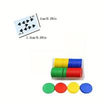 2 Pcs Mini Playing Cards with 80 Chips  Super Small Travel Poker Set  Fun Board Game Gift  Portable Poker Cards 1.5*1cm