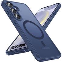 Protective Case - BOOLING - for Samsung Galaxy S24 Plus - Shockproof - Magnetic Ring - Navy Blue mėlyna