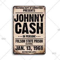 Retro Metalinis Vintažinis Plakatas Garsus Muzikos Dainininkas Grupė JOHNNY CASH Metalinis Skardinis Ženklas Metalinė Plokštelė Barui Klubui Pub Kino Teatrui Sienų Dekoras 20x30cm