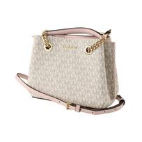 Michael Kors Mk Teagen All Over Print Vintage Leather And Coated Canvas Tote Bag Women handbags White 35S0GXZM1B-PWD-BLSH-MLT Basic Set (Bag+Dust Bag)